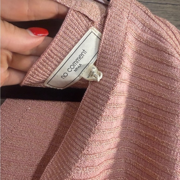 No Comment Chic V-Neck Sweater in Soft Pink - Picture 7 of 7